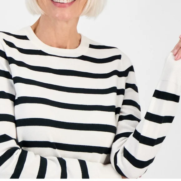 STYLE & CO WOMEN'S RELAXED STRIPED SWEATER NWT - Picture 4 of 4